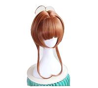 2022 Tarjeta de Sakura Captor Cosplay Peluca Caliente Resistente al calor Pelucas Sintéticas Luz Brown Bob Wigs Peluca Peluca Halloween Cosplay