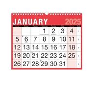 2023 A4 Facil Vista Mensual con Espiral Pared Planificador Calendario Horizontal Hogar Trabajo Oficina - Multi