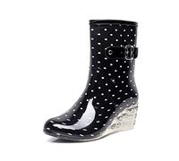 2023 Botines Mujer botas de lluvia Zapatos Plataforma cuña Botas de tacón bajo Moda Otoño Invierno Elegante Botas de Nieve Casual Comodos impermeable Antideslizante cálida Boots fiesta Zapatos