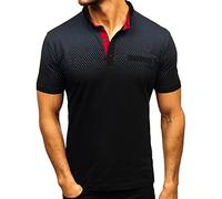 2023 Camiseta de Manga Corta Hombre Cuello en V Botones Impresión Moda Original Camiseta Polo Verano Casual T-Shirt Blusas Camisas Cuello Redondo básic Fiesta Tops chándales Deportivos