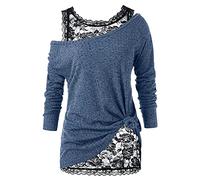 2023 Camiseta de Manga Corta Mujer, Gótico Punk Verano Impresión Blusa Camisa un Hombro Cuello en V Camiseta Casual Slim Fit Tops Fiesta T-Shirt Original tee Sexy Jersey Tallas Grandes