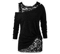 2023 Camiseta de Manga Corta Mujer, Gótico Punk Verano Impresión Blusa Camisa un Hombro Cuello en V Camiseta Casual Slim Fit Tops Fiesta T-Shirt Original tee Sexy Jersey Tallas Grandes