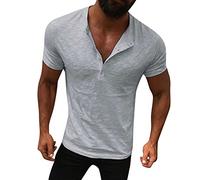 2023 Camiseta Manga Corta Hombre, Verano Color sólido Llama Moda Cuello en V Camiseta Casual T-Shirt Slim Fit Blusas Camisas Camiseta Suave Camiseta Original básica Tops Deportiva