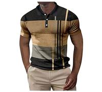 2023 Camiseta Manga Corta Hombre Verano Polo Camisa Deporte Impresión Camiseta Cuello en V Botones Moda Diario Slim Fit Casual T-Shirt Blusas Músculo Tops Original básic Camisetas Golf
