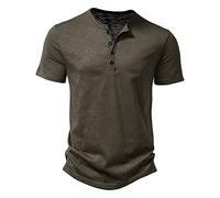 2023 Camiseta para Hombre, Verano Polo Camisa Deporte Manga Corta Cuello en V Botones Camiseta Moda Diario Suelto Casual T-Shirt Blusas Original Suave básic Camisetas