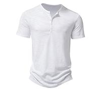 2023 Camiseta para Hombre, Verano Polo Camisa Deporte Manga Corta Cuello en V Botones Camiseta Moda Diario Suelto Casual T-Shirt Blusas Original Suave básic Camisetas