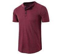 2023 Camiseta para Hombre, Verano Polo Camisa Deporte Manga Corta Cuello Redondo Casual Botones Camiseta Moda Diario Suelto T-Shirt Blusas Original Suave básic Camisetas
