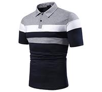 2023 Camiseta para Hombre, Verano Polo Camisa Deporte Manga Corta Patchwork Camiseta Moda Diario Casual Slim Fit T-Shirt Blusas Original Suave básic Camisetas Golf