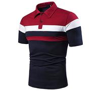 2023 Camiseta para Hombre, Verano Polo Camisa Deporte Manga Corta Patchwork Camiseta Moda Diario Casual Slim Fit T-Shirt Blusas Original Suave básic Camisetas Golf