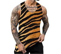 2023 Camisetas de Tirantes Hombre Verano Moda Camiseta sin Mangas Casual Diario Deporte Gym Jogging Original Leopardo Impresión Chandal Tank Top Playa Chaleco T-Shirt básica tee Talla Grande