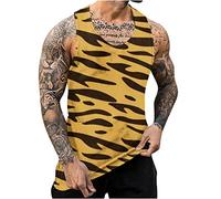 2023 Camisetas de Tirantes Hombre Verano Moda Camiseta sin Mangas Casual Diario Deporte Gym Jogging Original Leopardo Impresión Chandal Tank Top Playa Chaleco T-Shirt básica tee Talla Grande