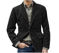 2023 Chaqueta Blazer Hombre otoño Inviernos Pana Casual Chaqueta Entretiempo Modernos cálido Slim Fit Blazer Informal Corte Entallado clásico Chaqueta de Traje y Americanas Retro con Solapa Calidad