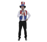 2023 Fashion Patriotic Party Costume Sequin Uncle Sam Costumes Suit for Men One Size Halloween Costume Carnival Party