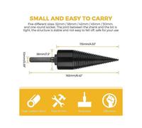 2023 Industrial Speed Twist Drill Bit Wood Firewood Log Splitter Screw Splitting Cones Driver