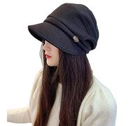 LYAART 2023 New Women Newsboy Beret Cap, Beret Hats Newsboy Hats para Mujeres Sombreros de Invierno, Cute Fashion Paperboy Hat (Black)