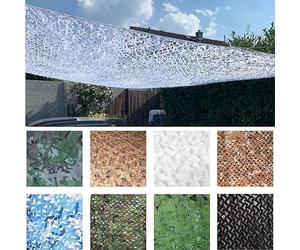 2023 Nuevo Espesado 210D Camouflage Net Vela Solar 1x5m -Blanco Redes de protección Solar Funda de Coche para decoración de Fiestas, Camping, protección Solar