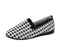 2023 Otoño Europa y Estados Unidos Comercio Exterior Zapatos Planos Solos Zapatos Casual Viento Deportivos con Boca Profunda, Negro , 39 EU