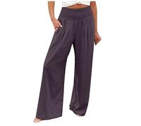 2023 Pantalón Largo Mujer Moda Suelto Bolsillo Original Casual Fiesta Cómodo Oficina Negocio Verano Elegante Cintura Alta Vacaciones