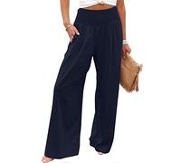 2023 Pantalón Largo Mujer Moda Suelto Bolsillo Original Casual Fiesta Cómodo Oficina Negocio Verano Elegante Cintura Alta Vacaciones