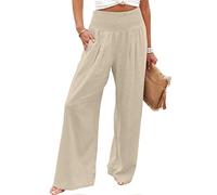 2023 Pantalón Largo Mujer Moda Suelto Bolsillo Original Casual Fiesta Cómodo Oficina Negocio Verano Elegante Cintura Alta Vacaciones
