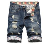 2023 Pantalones Corto Vaquero Hombre Verano Moda Casual Corta Pantalones Roto Elástico Mezclilla Pants Deporte Jeans Jogging Retro Pantalon Denim Fitness Chandal Hombre Pantalones Short Playa