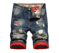 2023 Pantalones Corto Vaquero Hombre Verano Moda Casual Corta Pantalones Roto Elástico Mezclilla Pants Deporte Jeans Jogging Retro Pantalon Denim Fitness Chandal Hombre Pantalones Short Playa