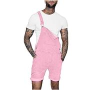 2023 Pantalones Cortos de Vaquero para Hombre Monos Peto Mezclilla Slim Fit Casual Trabajo Jumpsuit Verano Jeans Moda Fiesta Pant