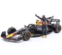 2023 Red Bull RB19 Fórmula 1 Nº1 Max Verstapen + Figura del Piloto Campeón del M