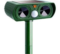 2023 Solar Ultrasonic in Repellent Defender Rat, Squirrel, Deer, Raccoon, Skunk, Rabbit, Mole, Dog, Cat, Waterproof with Motion Detector Green