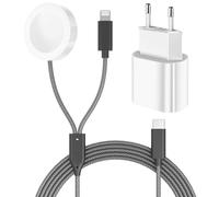 2023 Upgraded Schnellladekabel für Apple Watch iPhone und iPad, augley 2in1 5.0ft iWatch Ladegerät mit 20W USB C Schnellladegeräte für iWatch 8/SE/7/6/5/4/3 & iPhone 14/13/12/11 & iPad Pro/Air/Mini