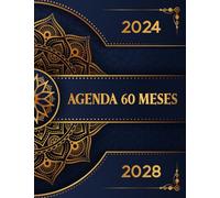 2024-2028 Agenda 60 Meses: Planificador Mensual 2024 2028 | 5 Años del 01/01/2024 al 31/12/2028 | 2 Páginas = 1 Mes | Días Festivos | Formato A4 | 160 Páginas