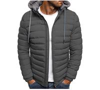 2024 Abrigo con capucha Hombre Invierno Chaquetas de Algodón Acolchado Chaqueta cremallera Casual Moda Deportiva Jacket outwear Sudadera plumas caliente Cazadoras Calor Grueso Parka Color Sólido