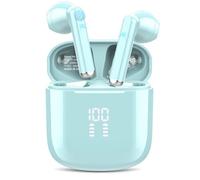2024 Auriculares Bluetooth 5.3, Auriculares Inalámbricos con 4 Mic Cancelación de Ruido Llamadas en HD, In Ear Cascos Inalambricos HiFi Estéreo, IP7 Impermeable Control Táctil 25H Auriculares(Azul)