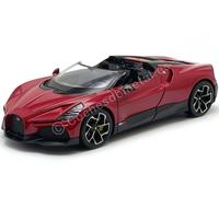 2024 Bugatti W16 Mistral Rojo/Negro 1:24 Welly 24127