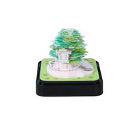 2024 Calendar Memo Pad, Desk Calendar with LED Lights 3D Notepad Paper Carving Gift Desktop Decoration for Office B