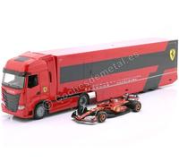 2024 Camión Iveco Fiat S-Way 570 Scuderia Ferrari F1 + SF-24 Nº16 Charles Lecler