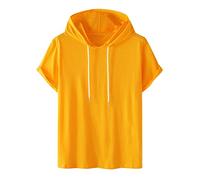 2024 Camisa Deportes Manga Corta Hombres con Capucha Gimnasio Camisetas Corriendo Sudaderas Culturismo Tops Casual Camisa de Entrenamie Hombre Sudadera Hoodie Hombre Sudadera Capucha Ajustada Moda