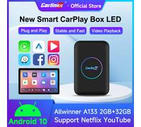 2024 CarlinKit Smart Mini CarPlay Ai Box 2G+32G Car Play Video TV Box Streaming Box para Netflix inalámbrico Android Auto CarPlay para CarPlay con cable o coches Android Auto Lite S 4GB 32GB