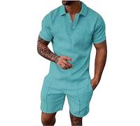 2024 Chándal Estampada para Hombre de Dos Piezas de Verano de 2 Piezas Conjuntos Botones Color sólido Casual Bolsillos Comodidad Elástico Hawaiana Vacaciones Playa Suelta Moda Running Fitness