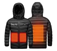 2024 Chaqueta TéRmico Para NiñOs Y NiñAs Chaqueta Invierno de AlgodóN Calefactor 2 Zonas Chaleco CáLido Recargable Acampar Actividades Al Aire Libre Esquí, Aire Libre Trekking MontañA Ciclismo