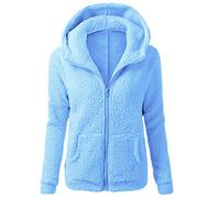 2024 Chaquetas de Felpa Suave para Mujer Cálida Cremallera Abrigo con Capucha Casual Suéter Ligero y Cómodo Sweatshirt Hoodie Talla Grande Rapa Mjuer Invierno Blusas Tops Baratas Cazadora Jersey