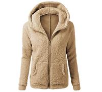 2024 Chaquetas de Felpa Suave para Mujer Cálida Cremallera Abrigo con Capucha Casual Suéter Ligero y Cómodo Sweatshirt Hoodie Talla Grande Rapa Mjuer Invierno Blusas Tops Baratas Cazadora Jersey