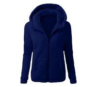 2024 Chaquetas de Felpa Suave para Mujer Cálida Cremallera Abrigo con Capucha Casual Suéter Ligero y Cómodo Sweatshirt Hoodie Talla Grande Rapa Mjuer Invierno Blusas Tops Baratas Cazadora Jersey