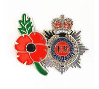 2024 E R Royal Corps of Transport Red Poppy Enamel Lable Pin Badge Brooch British Army RCT Remembrance Day Soldier Veterans UK