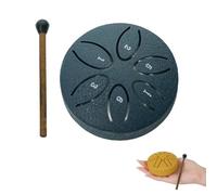2024 El mini tambor de mano más nuevo, Buddha Stones Mini tambor de lengua de acero Kit de batería de curación de sonido de 3 pulgadas, tambor de mano de 6 notas sin preocupaciones (Color : Navy blue