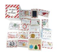 2024 Elf Kit Christmas 24 Days Elf Advent 2024 Elf Kit 24 Days Christmas Elf Props on Shelf Door Accessories Box 24 Christmas Countdown Gifts for Kids and Teens
