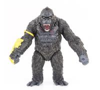 (2024 Gold A Open) Figura de acción coleccionable de PVC de King Kong modelo A con boca abierta intrincada de