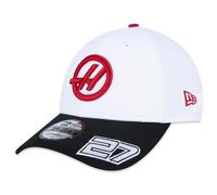 2024 Haas Team Driver Nico Hulkenberg White 9FORTY Adjustable Cap