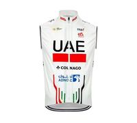2024 Hombres National Pro Team UAE Ciclismo Chaleco Cortaviento, Cortaviento Bicicletas Chaleco Cortaviento MTB Ropa sin mangas (L)