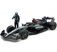 2024 Mercedes-AMG Petronas W15 Nº63 George Russell + Figura del Piloto 1:24 Bbur